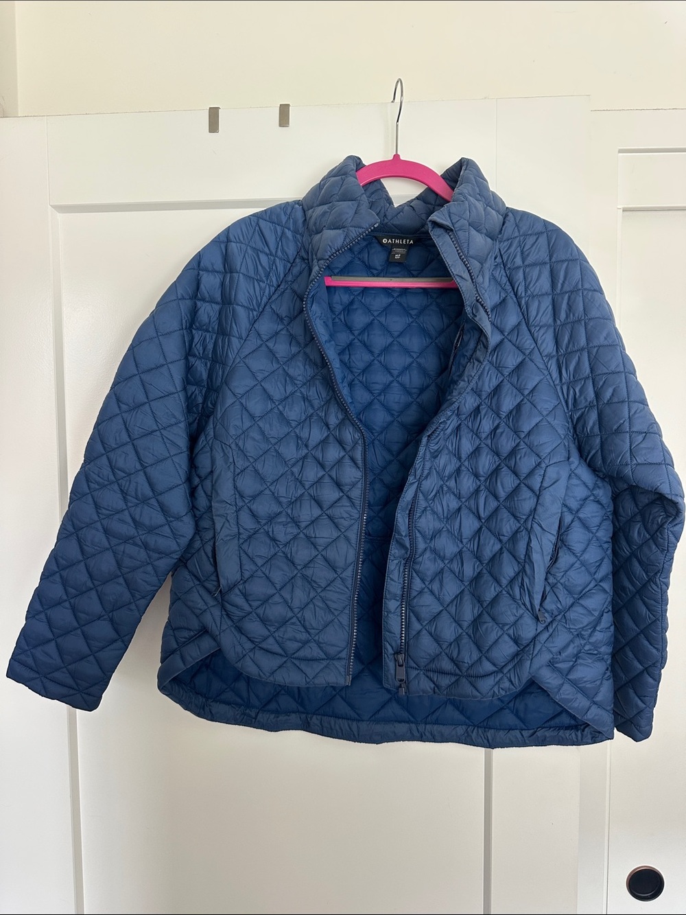 Athleta Quilted Navy Puffer Jacket